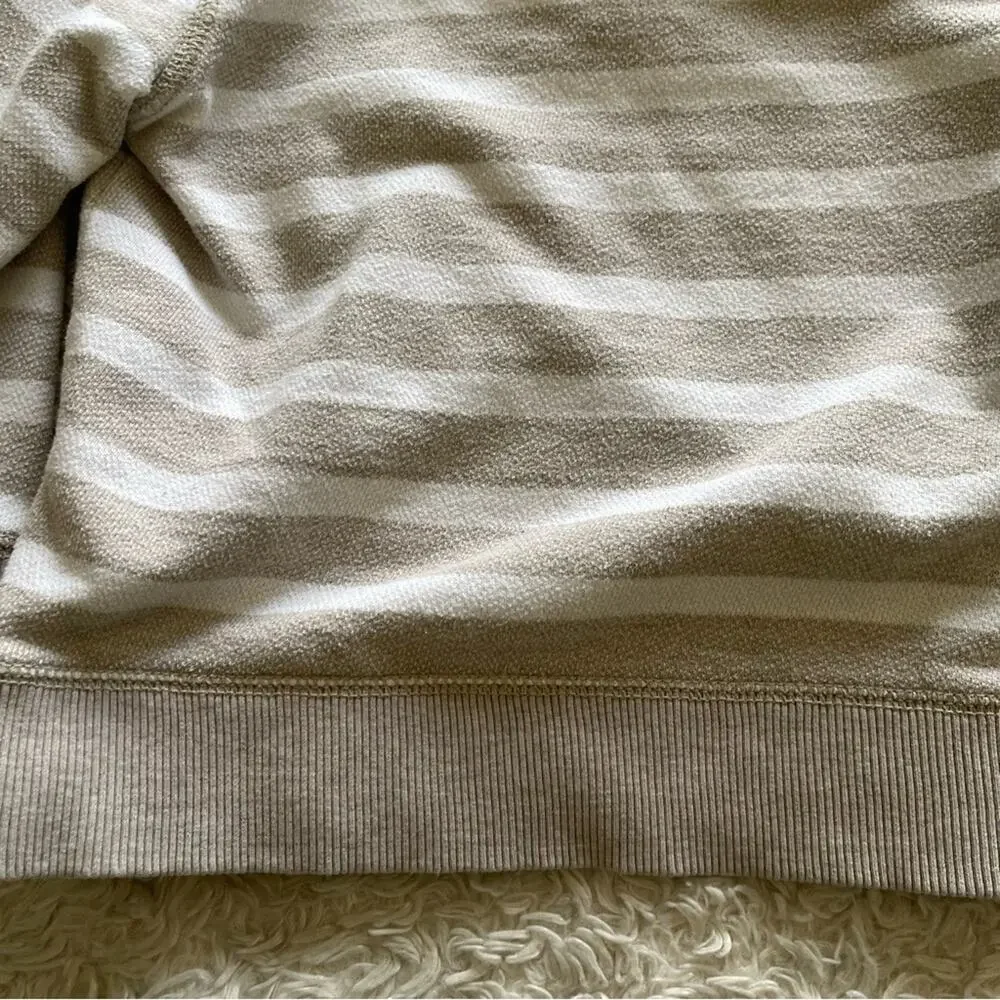 Baby Gap Boy's Tan and White Striped Shawl-Collar Pullover